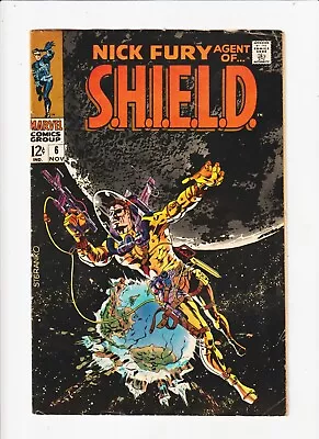 Buy NICK FURY, AGENT Of SHIELD #6  MARVEL COMIC  1968 Iconic Cover  By Jim Steranko! • 27.88£