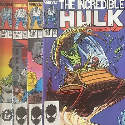 Buy Incredible Hulk #331 332 333 & 334 (Marvel) Todd McFarlane Art Lot Of 4 Comics • 39.51£