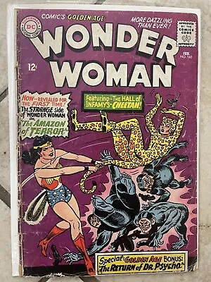 Buy Wonder Woman #160 VG- 3.5 1st Appearance Silver Age Cheetah! Dr. Psycho🔥🔥 • 72.28£