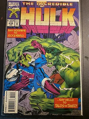 Buy INCREDIBLE HULK #419, 1st Talos The Untamed Cover! 1st Print! Marvel 1994 • 7.92£