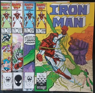 Buy IRON MAN, 4 Issues # 209-212, Marvel Comics, 1986 • 4£
