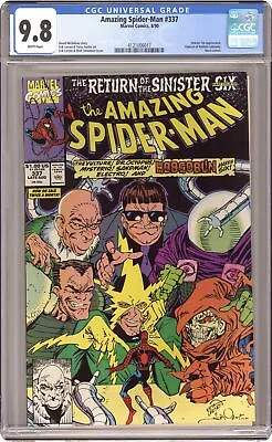 Buy Amazing Spider-Man #337 CGC 9.8 1990 4121006017 • 230.36£