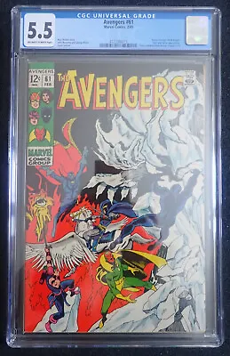 Buy Avengers #61 💥 CGC 5.5 OW/WH 💥 Doctor Strange & Black Knight 1969 • 54.42£