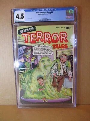 Buy Beware Terror Tales 4 CGC 4.5 Baily Blob C. 1952 Fawcett Horror Comic 1568580002 • 303.78£