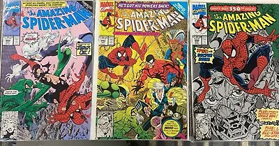 Buy Amazing Spider-Man Marvel Comics Lot Of 3 Books # 342 343 350 Key Issues 1990 • 7.90£