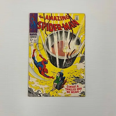 Buy Amazing Spider-Man #61 1968 VG- Cent Copy Pence Stamp • 60£