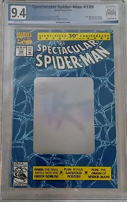 Buy The SPECTACULAR SPIDER-MAN #189 PGX 9.4 GREEN GOBLIN MOLTAN MAN HOLOGRAM COVER • 39.97£