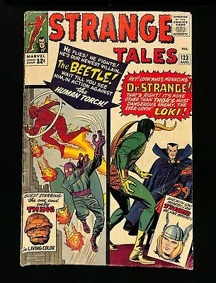 Buy Strange Tales #123 VG- 3.5 1st Appearance The Beetle! Doctor Strange Loki! • 33.21£
