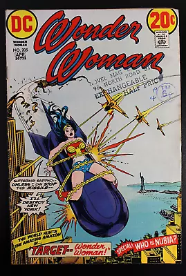 Buy Wonder Woman #205 DC Comics 1973  - 2nd App Of Nubia & Origin - VG • 36£