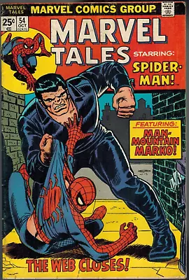 Buy Marvel Tales 54 Man Mountain Marko!  (reprints Amazing Spider-Man 73)  1974 VG/F • 4.71£