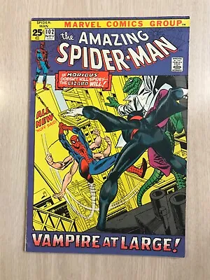 Buy Amazing Spider-man 102 Vf White Pages 1971 2nd Morbius Gil Kane Art Key 52 Pages • 198.59£
