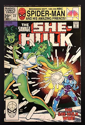 Buy Savage She-Hulk #23 Marvel Comics 1981 - She-Hulk War ! Fine • 7£