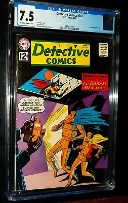Buy CGC DETECTIVE COMICS BATMAN & ROBIN #302 1962 DC Comics CGC 7.5 VF- 06261 • 402.13£