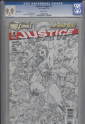 Buy JUSTICE LEAGUE #3 SKETCH COVER - THE NEW 52 1:200 MINT 9.9 High Grade! • 709.57£