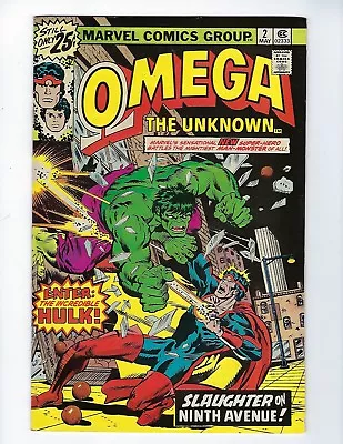Buy OMEGA THE UNKNOWN # 2 (HULK C/story, Cents, MAY 1976) VF- • 6.95£