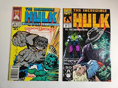 Buy Incredible Hulk #364 & #383. 2 Marvel Comics Lot Abomination. Dr Strange Fn+/vf+ • 4.79£