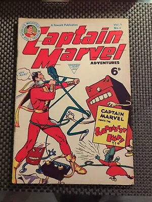 Buy Captain Marvel - 3rd Series L. Miller - UK Comic 1953-54 #8 (FN) • 20£