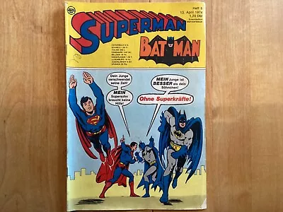 Buy Ehapa Superman Batman #8 Dated April 13, 1974 - ORIGINAL FIRST EDITION Comicheft • 7.74£