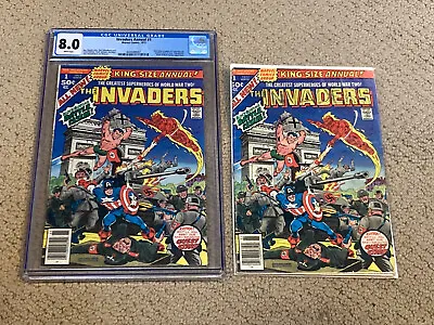 Buy Invaders Annual 1 CGC 8.0 White Pages (WWII Cover & Avengers 71 Story) + Extra • 78.05£