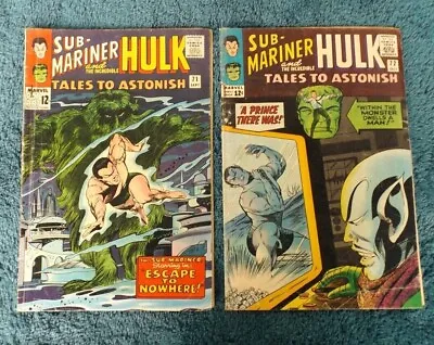 Buy Tales To Astonish #71-72 Sub Mariner & Hulk Low Grade • 16.89£