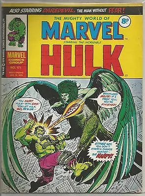 Buy Vintage Marvel World / Incredible Hulk Comic Book #171 From January 1976 • 6.95£