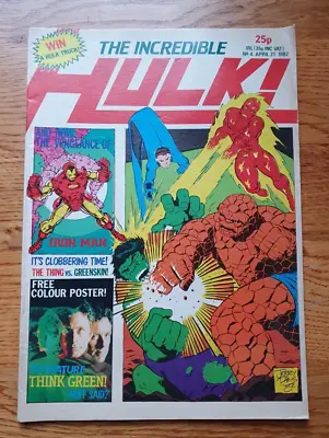 Buy The Incredible Hulk  #4  With Poster  1982 • 10£