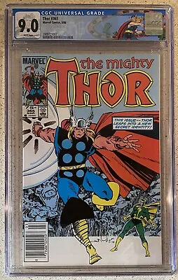Buy THOR #365 Newsstand (1986) CGC 9.0 - 1st Full App Thor Frog - Vintage Thor Label • 43.50£