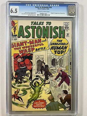 Buy Tales To Astonish 50 (Marvel, 1963)  CGC 6.5 OW-WP *1st Appearance Of Human Top* • 153.27£