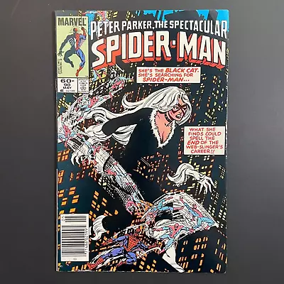 Buy Spectacular Spider-Man 90 NEWSSTAND KEY Marvel 1984 Black Cat Comic Al Milgrom • 27.94£