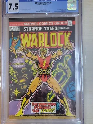 Buy Strange Tales #178 CGC 7.5 OW/W Pages. Warlock & 1st Magus, Marvel 1975! • 75.22£