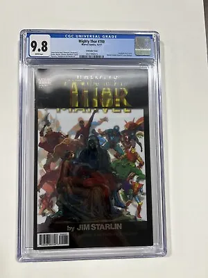 Buy The Mighty Thor 700 Cgc 9.8 Lenticular Cover Death Of Captain Marvel 2017 • 31.54£