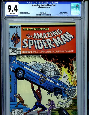 Buy Amazing Spiderman #306 CGC 9.4  Todd McFarlane Marvel 1989 K10 • 150.21£
