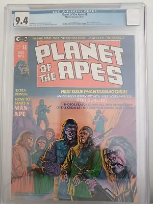 Buy Planet Of The Apes # 1  Cgc 9.4 Nm  Marv Wolfman Marvel Curtis  Cents 1974 • 289.95£