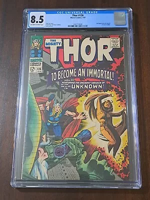 Buy Thor 136 Cgc 8.5 First Appearance Of Adult Lady Sif - Free Priority Shipping • 179.89£