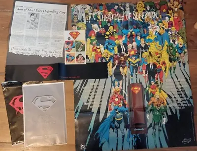 Buy Superman #75x2 (Death Of Superman) + Funeral For A Friend Set With Poster, Etc • 20£