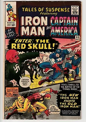 Buy Tales Of Suspense #65 • 1965 • Vintage Marvel 12¢ • 1st SA Appearance Red Skull • 16£