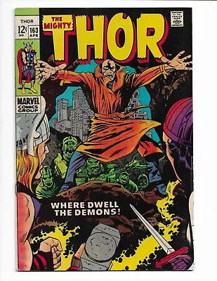 Buy Thor 163 - F 6.0 - Early Adam Warlock Cameo - Pluto - Odin - Sif (1969) • 41.51£