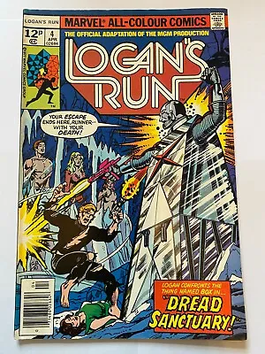 Buy LOGAN'S RUN #4  UK Price    Marvel Comics 1977 VF • 4.49£