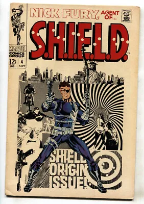 Buy NICK FURY, AGENT OF SHIELD #4--SHIELD Origin Issue--1968-- Marvel--Steranko • 87.95£