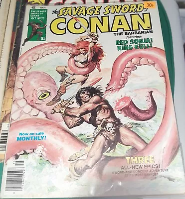 Buy Savage Sword Of Conan 23 1977 Red Sonja, King Kull In Excellent Condition • 12£