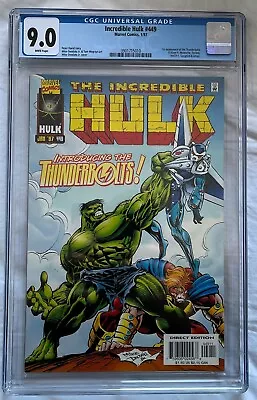 Buy Incredible Hulk #449 CGC 9.0 - 1st Thunderbolts • 105£