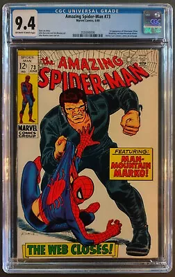 Buy Amazing Spider-man #73 Cgc 9.4 Ow-w Marvel Comics June 1969 - 1st Silvermane • 451.32£