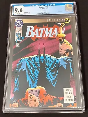 Buy CGC 9.6 (NM+) Batman #493 - 2nd Printing (5/1993) Knightfall 3 - DC White Pages • 31.98£