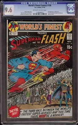 Buy World's Finest Comics # 198 CGC 9.6 OWW (DC, 1970) 3rd Superman Vs. Flash Race • 955.43£