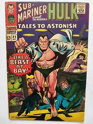 Buy Marvel Tales To Astonish #84 Submariner Incredible Hulk Silver Age 1966 Comic • 15.99£