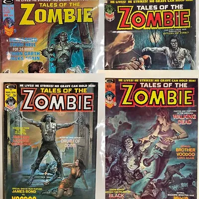 Buy TALES OF THE ZOMBIE #3 4 5 9 Curtis Marvel Comic Magazine Lot Horror 4 Issues • 139.41£