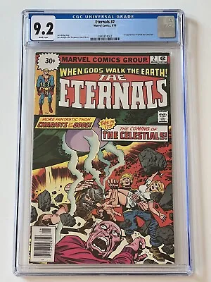 Buy Eternals #2 (1976) CGC 9.2 - 30 Cent Variant -White Pages -1st Ajak, Celestials • 516.75£