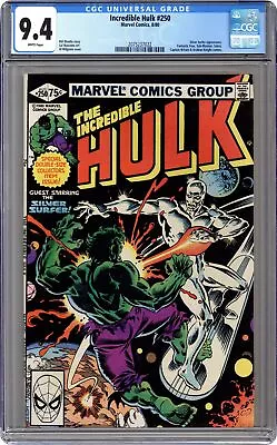 Buy Incredible Hulk #250 CGC 9.4 1980 2075237022 • 184.72£