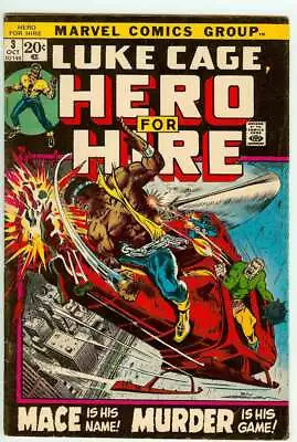 Buy Hero For Hire #3 5.5 // Billy Graham Cover Art Marvel 1972 • 19£