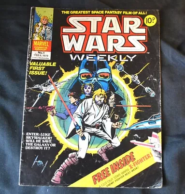 Buy Star Wars Weekly UK Comic Issue #1 08/02/78 February 2nd 1978 Luke Skywalker! • 60£
